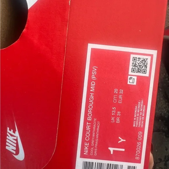 Nike Kids Gray and White Sneakers - Picture 2 of 2